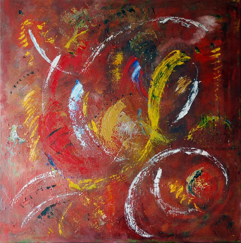 Wonderland, expressief schilderij van Trudy Bersma